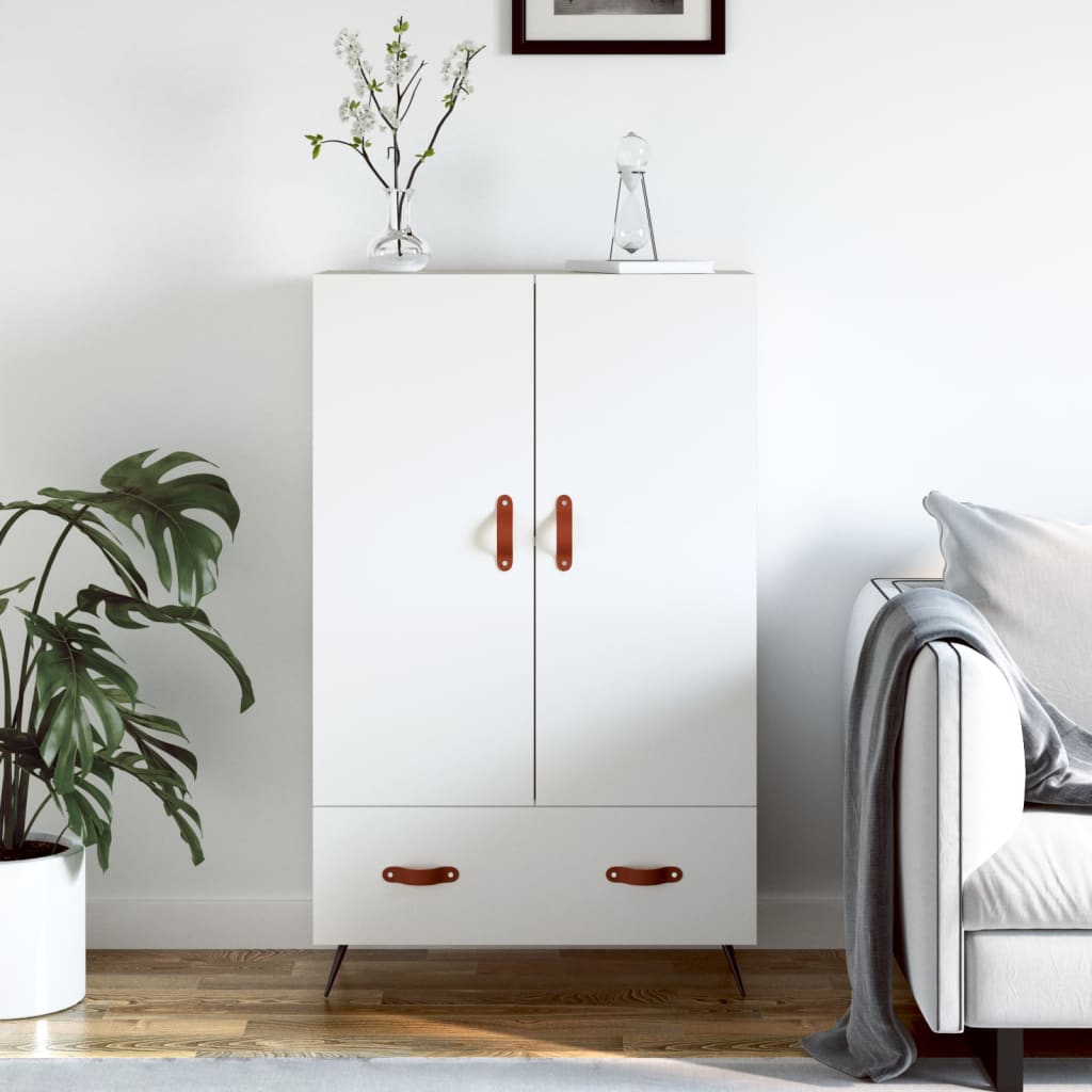 skab 69,5x31x115 cm konstrueret træ hvid