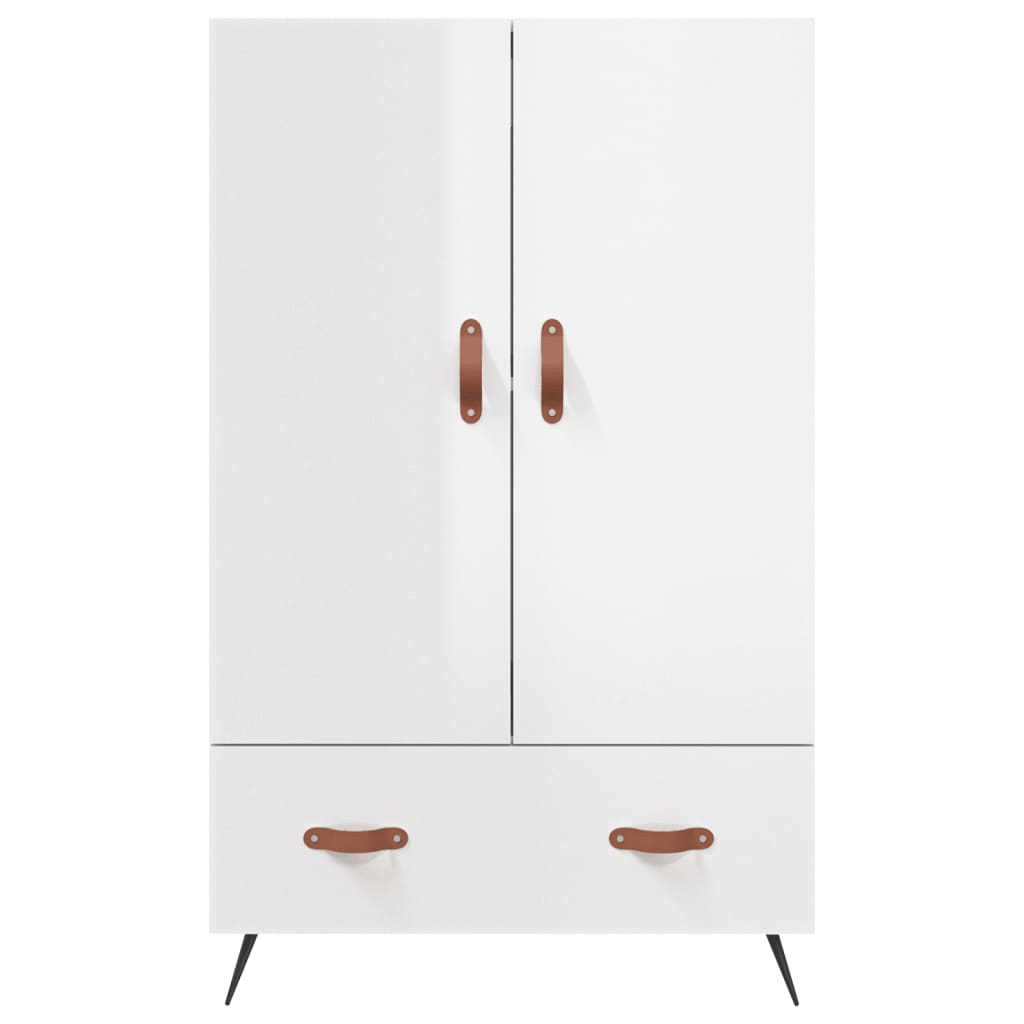 skab 69,5x31x115 cm konstrueret træ hvid højglans