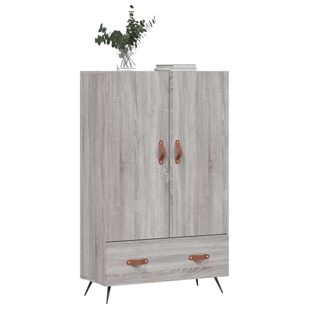 skab 69,5x31x115 cm konstrueret træ grå sonoma-eg