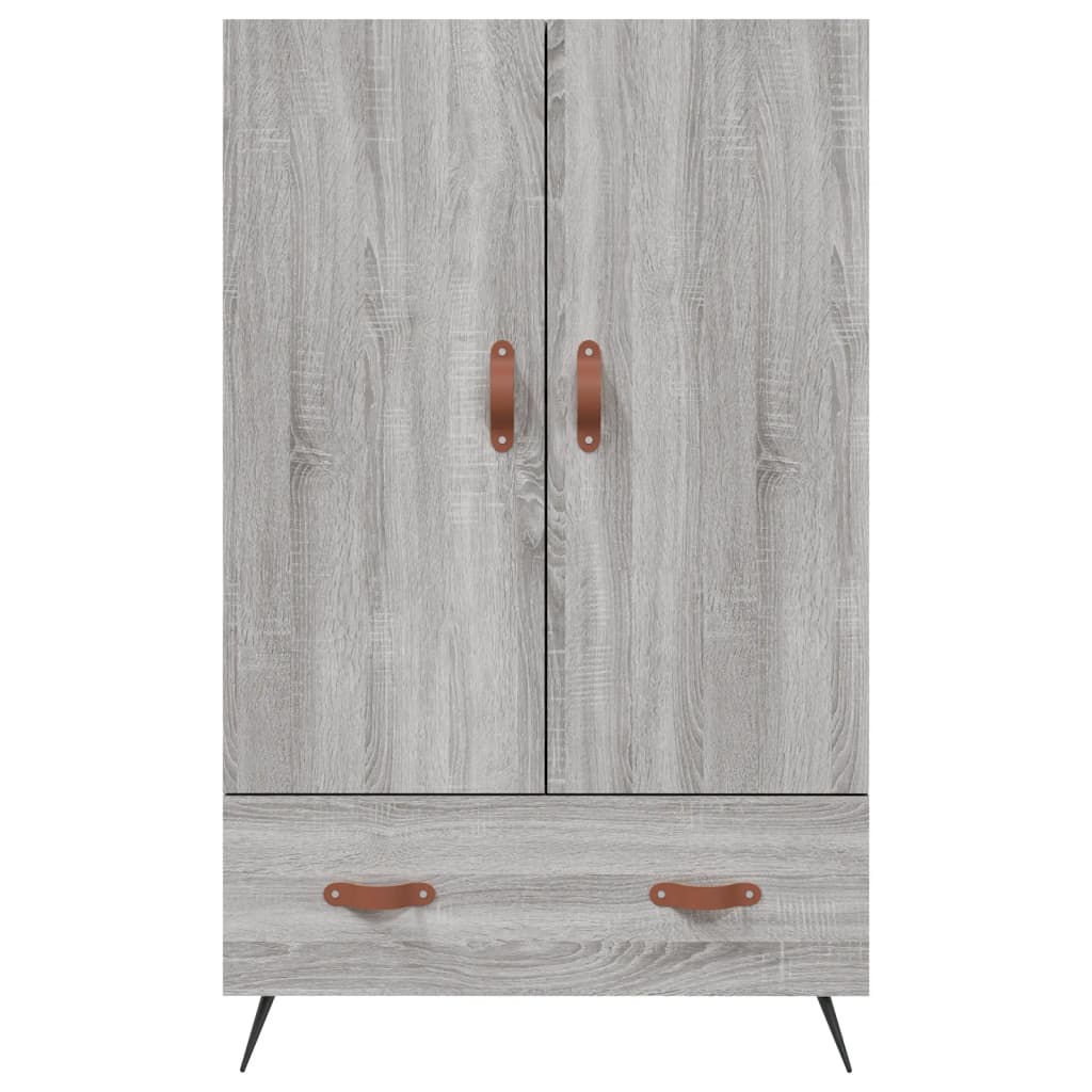 skab 69,5x31x115 cm konstrueret træ grå sonoma-eg