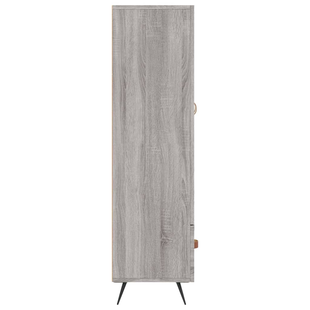 skab 69,5x31x115 cm konstrueret træ grå sonoma-eg