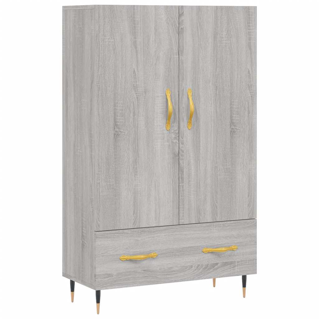 skab 69,5x31x115 cm konstrueret træ grå sonoma-eg