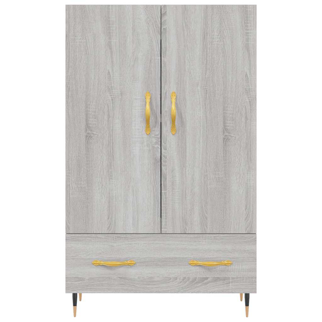 skab 69,5x31x115 cm konstrueret træ grå sonoma-eg