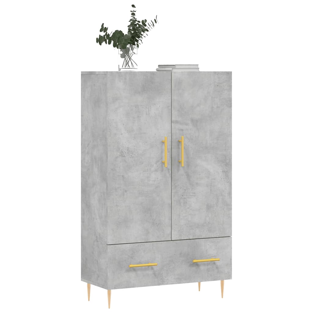 skab 69,5x31x115 cm konstrueret træ betongrå