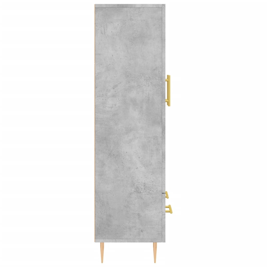 skab 69,5x31x115 cm konstrueret træ betongrå