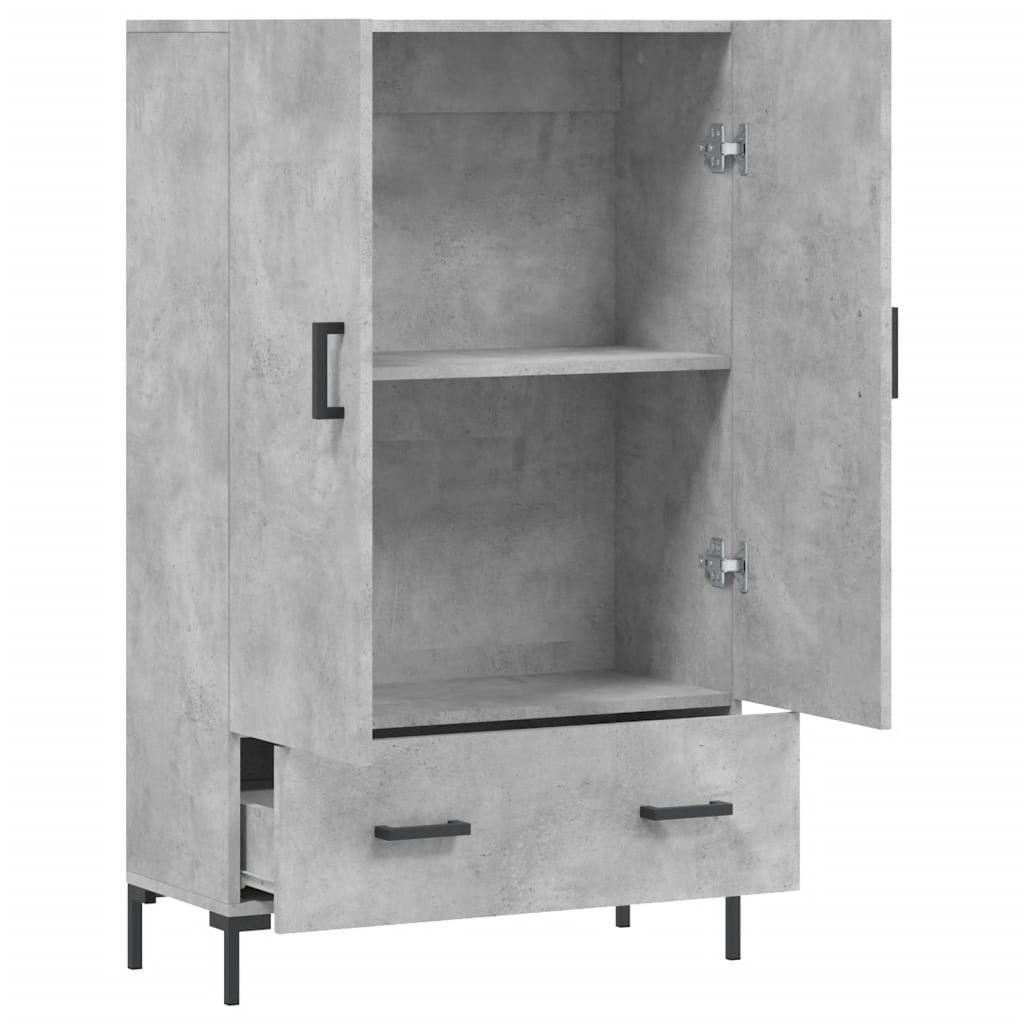 skab 69,5x31x115 cm konstrueret træ betongrå