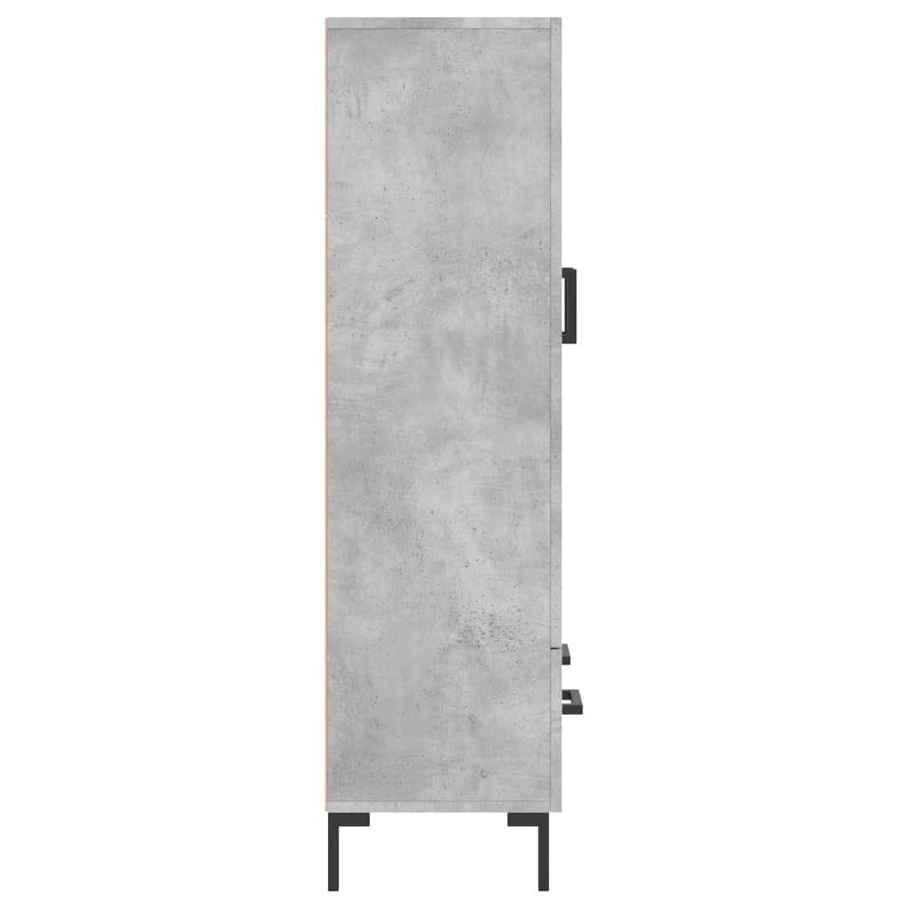 skab 69,5x31x115 cm konstrueret træ betongrå