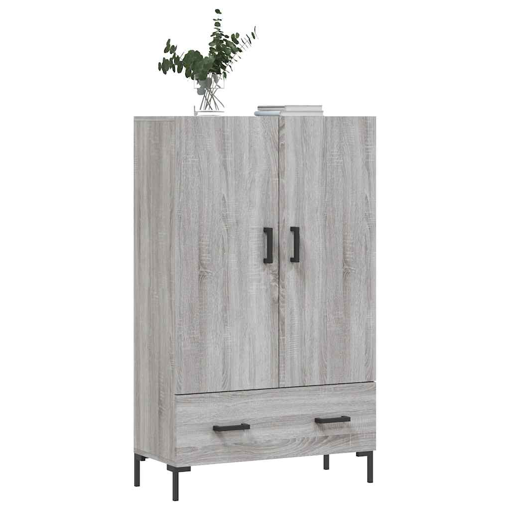 skab 69,5x31x115 cm konstrueret træ grå sonoma-eg