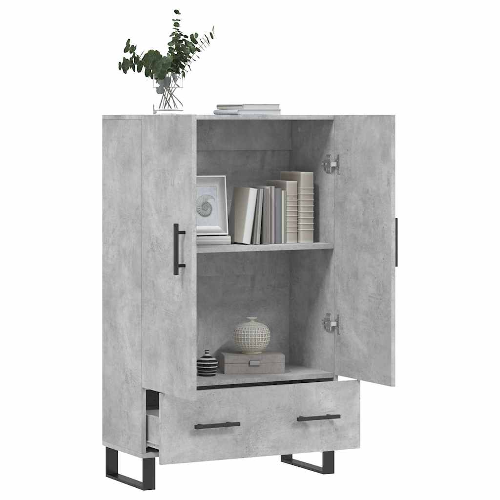 skab 69,5x31x115 cm konstrueret træ betongrå
