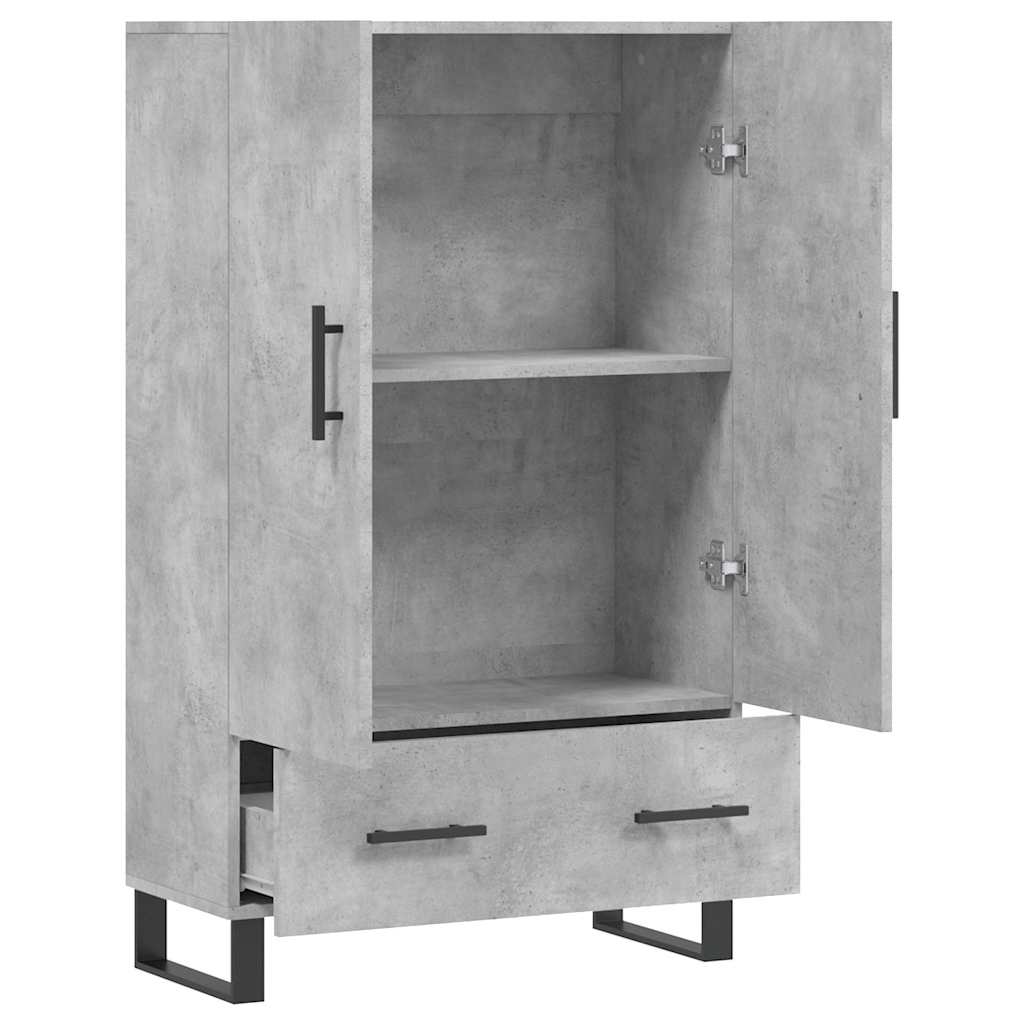 skab 69,5x31x115 cm konstrueret træ betongrå