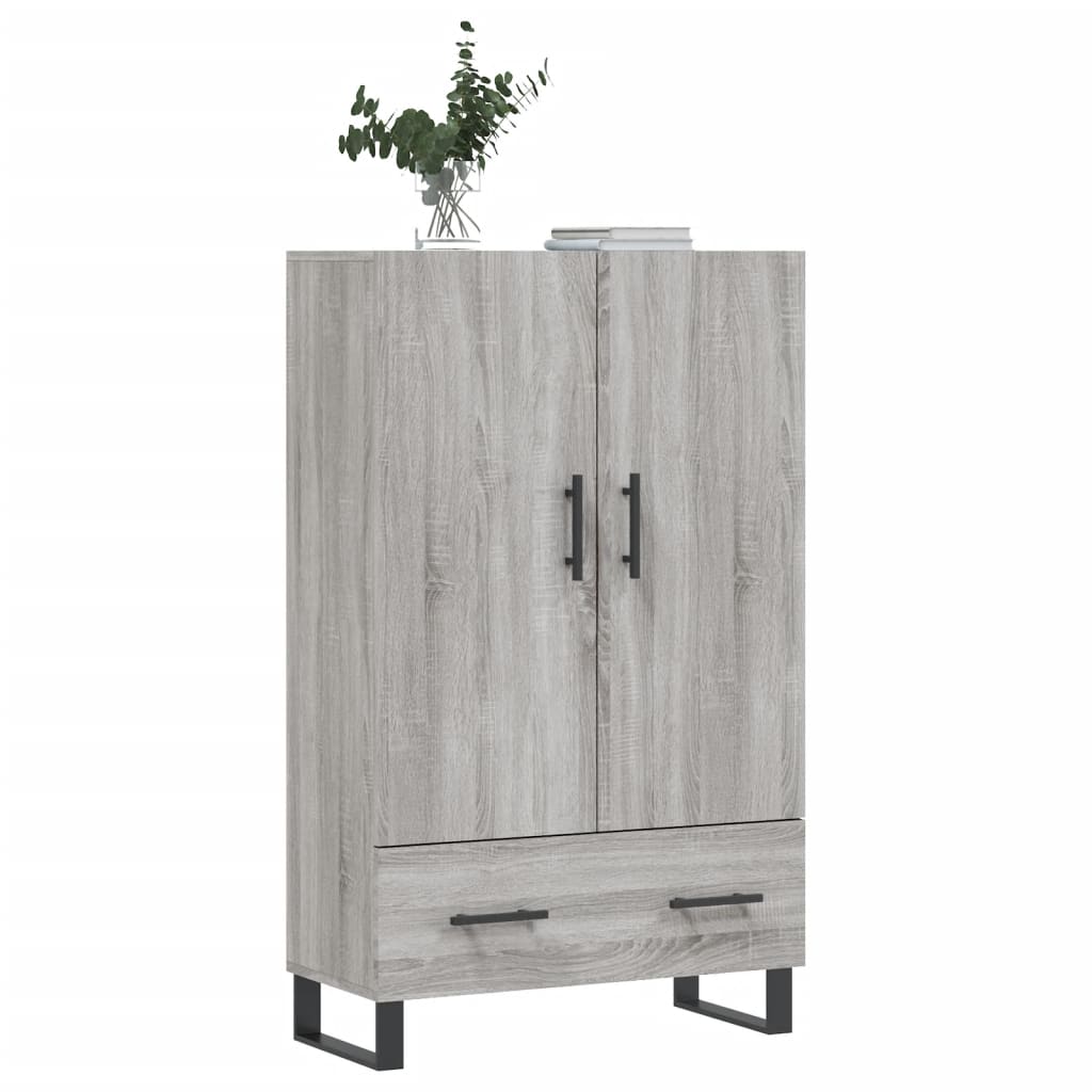 skab 69,5x31x115 cm konstrueret træ grå sonoma-eg