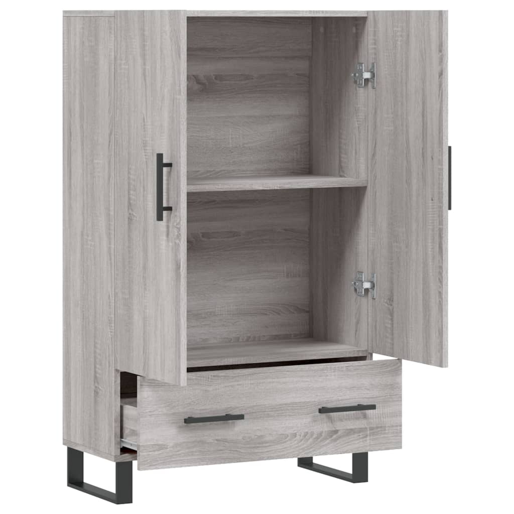skab 69,5x31x115 cm konstrueret træ grå sonoma-eg