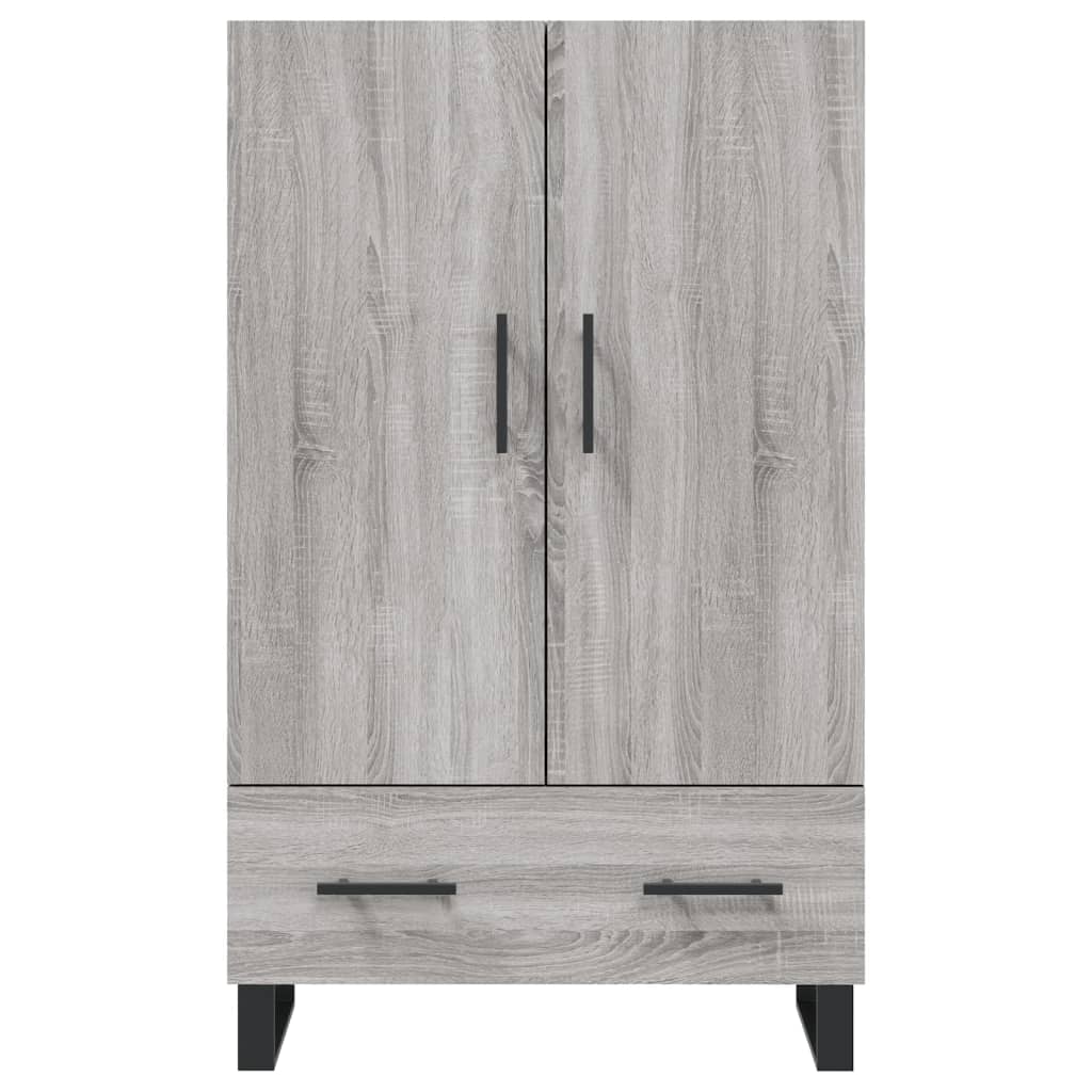 skab 69,5x31x115 cm konstrueret træ grå sonoma-eg