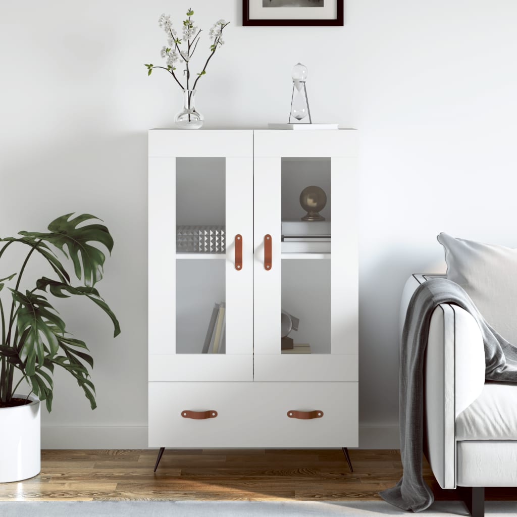 skab 69,5x31x115 cm konstrueret træ hvid