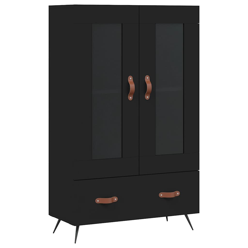 skab 69,5x31x115 cm konstrueret træ sort