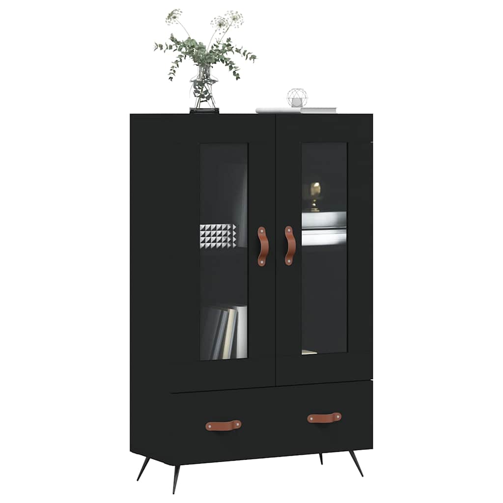 skab 69,5x31x115 cm konstrueret træ sort