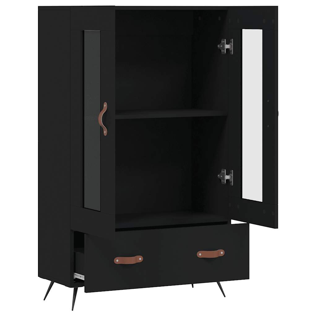 skab 69,5x31x115 cm konstrueret træ sort