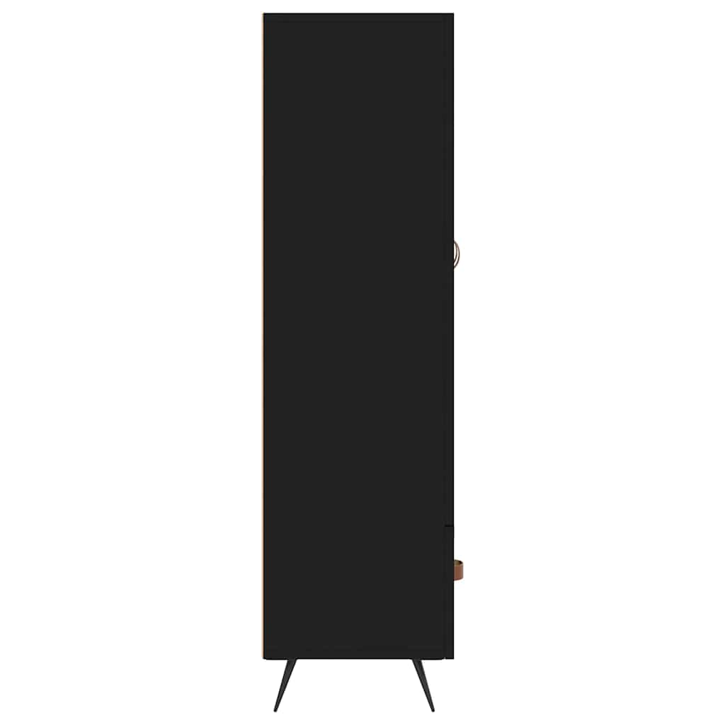 skab 69,5x31x115 cm konstrueret træ sort