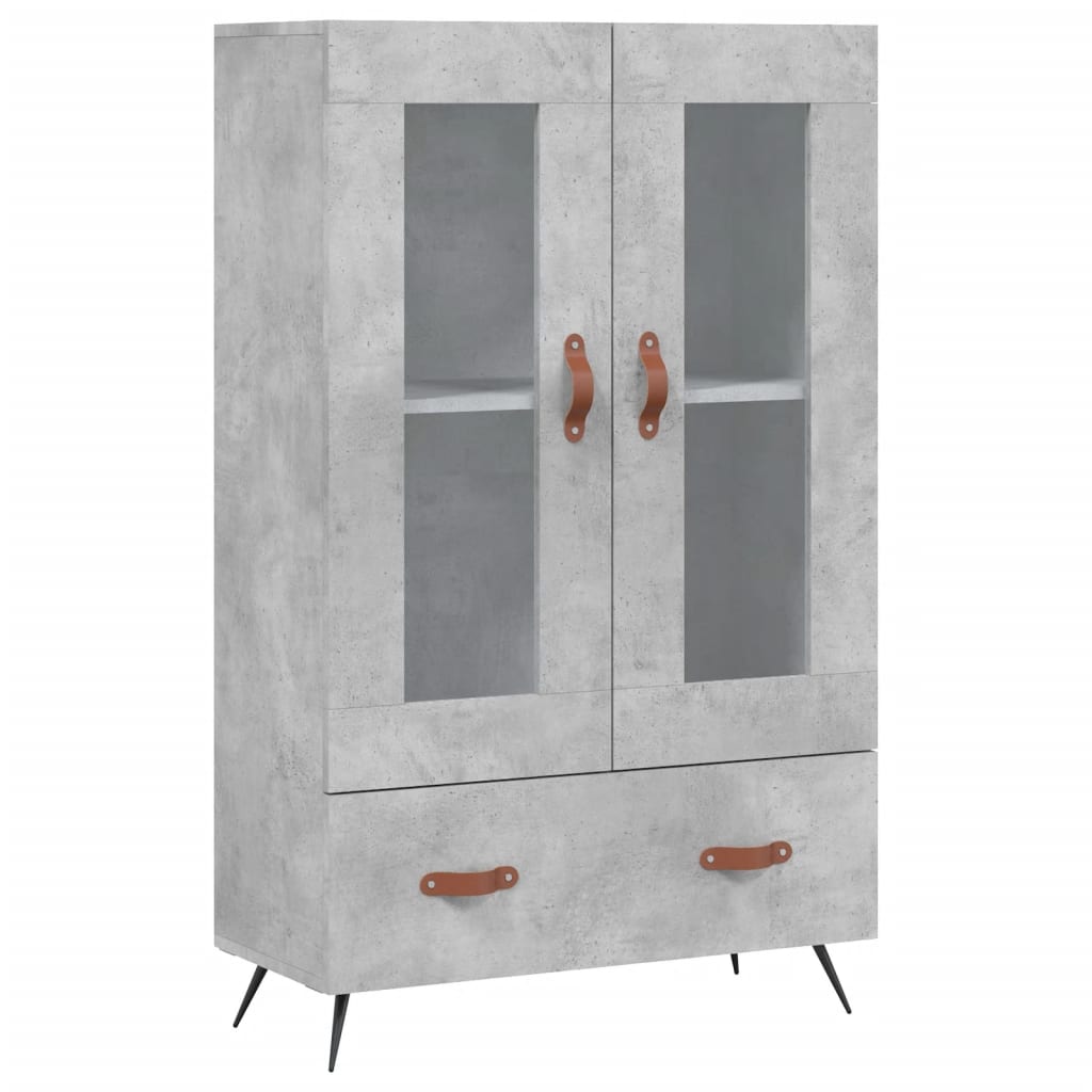 skab 69,5x31x115 cm konstrueret træ betongrå