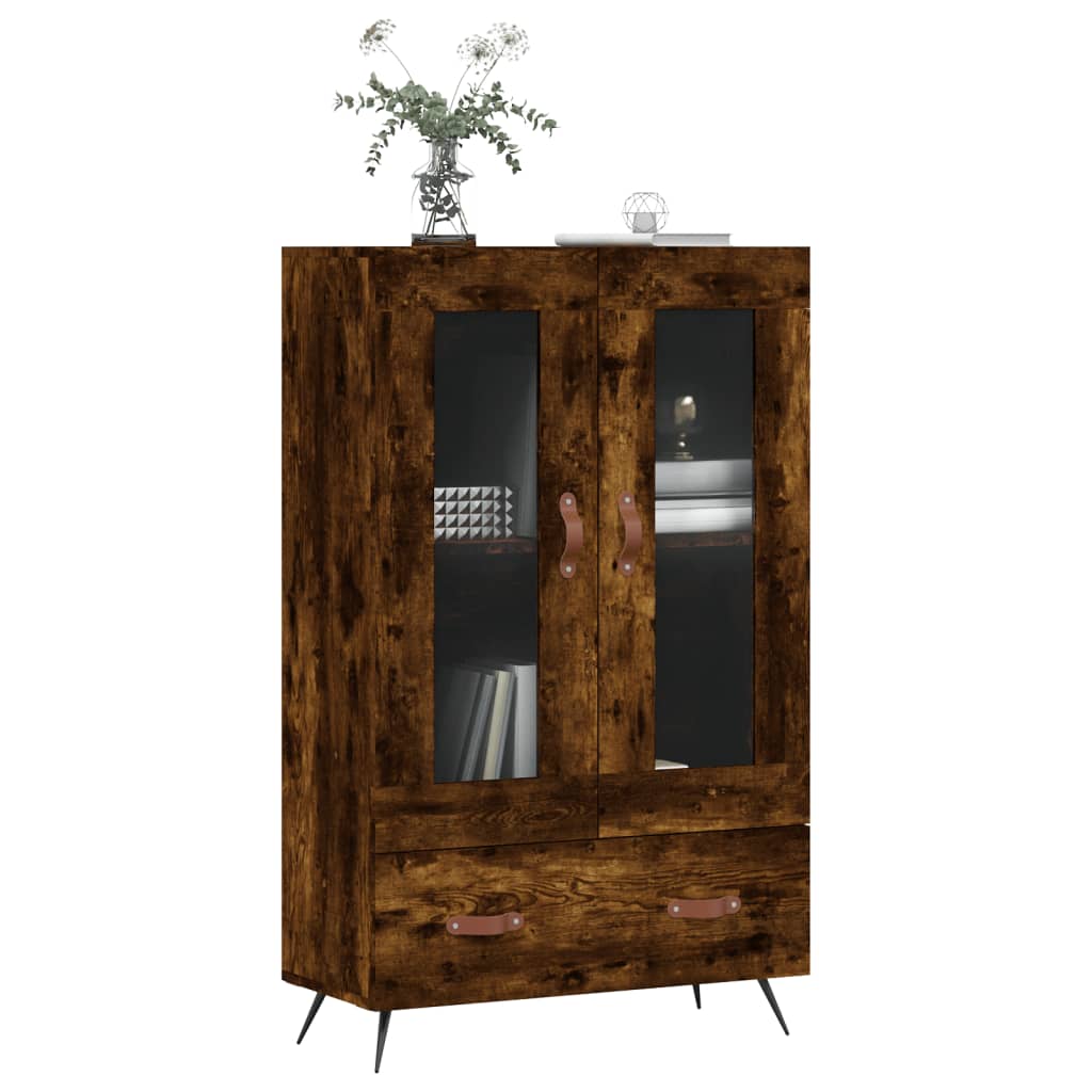 skab 69,5x31x115 cm konstrueret træ røget sonoma-eg