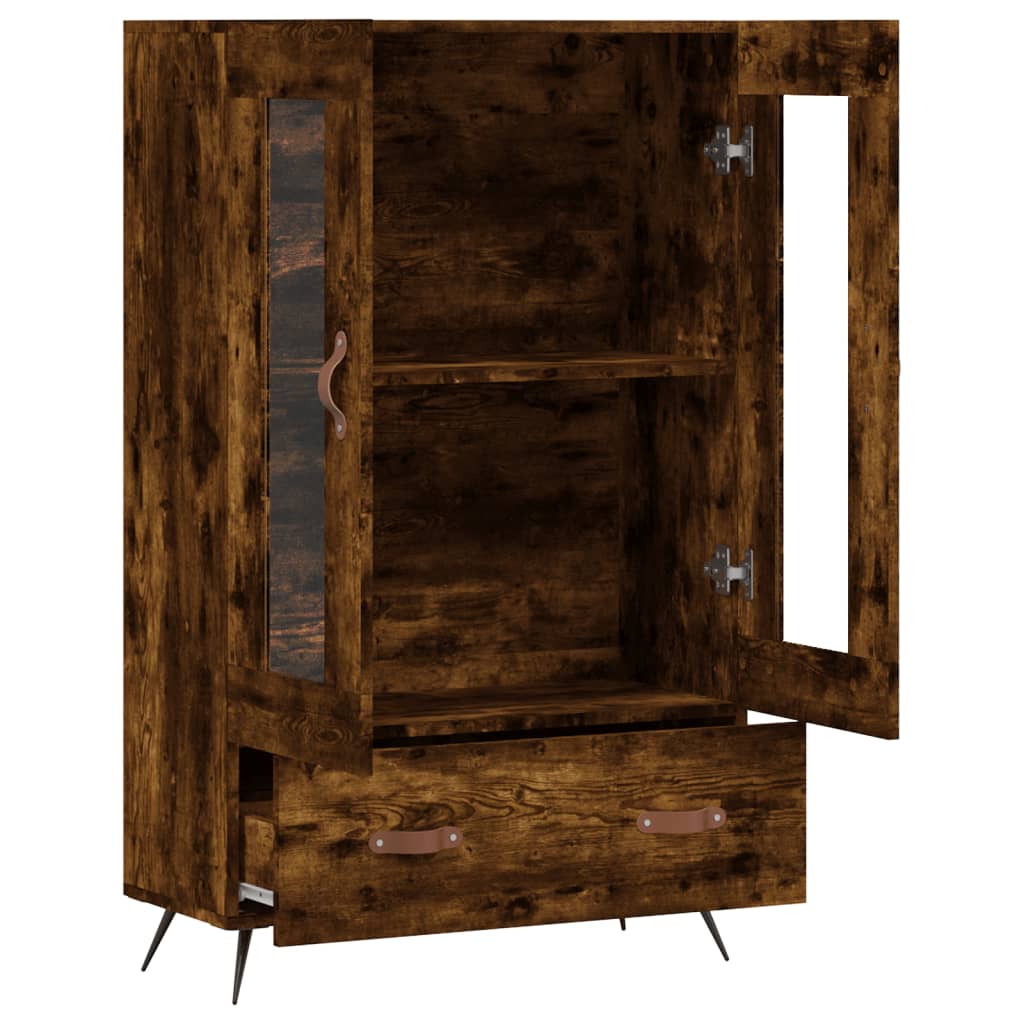 skab 69,5x31x115 cm konstrueret træ røget sonoma-eg