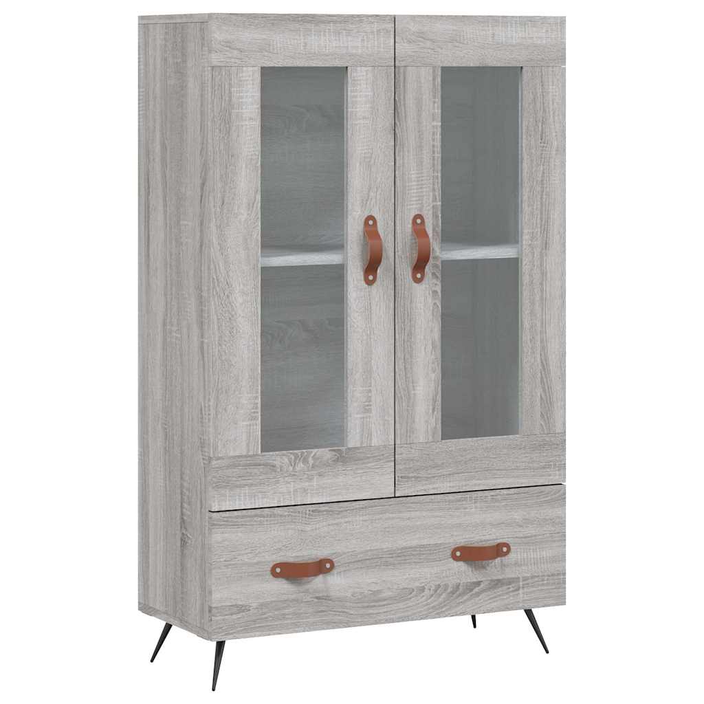 skab 69,5x31x115 cm konstrueret træ grå sonoma-eg