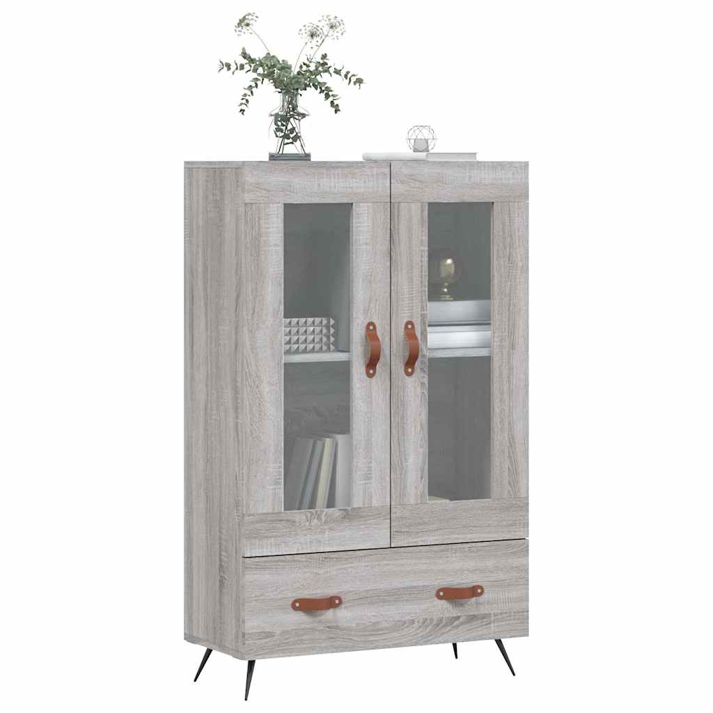 skab 69,5x31x115 cm konstrueret træ grå sonoma-eg