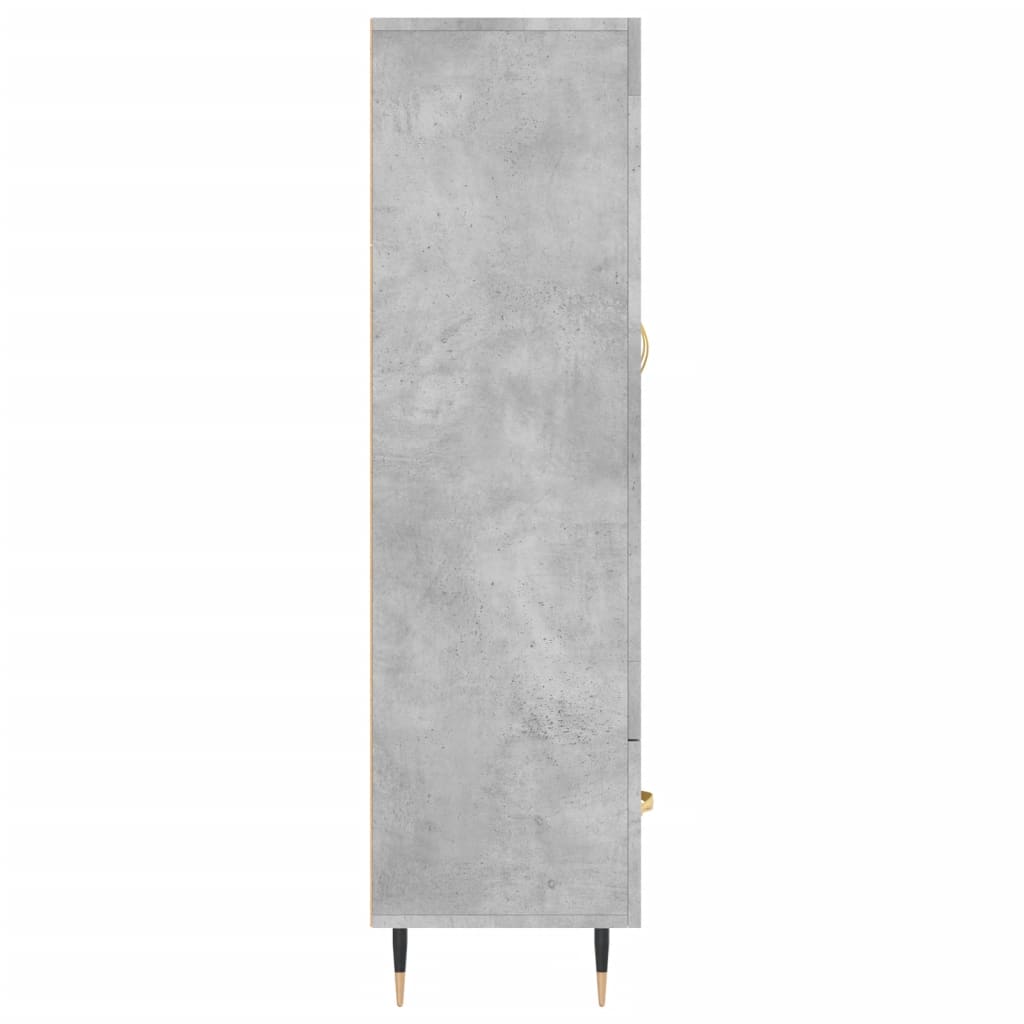 skab 69,5x31x115 cm konstrueret træ betongrå