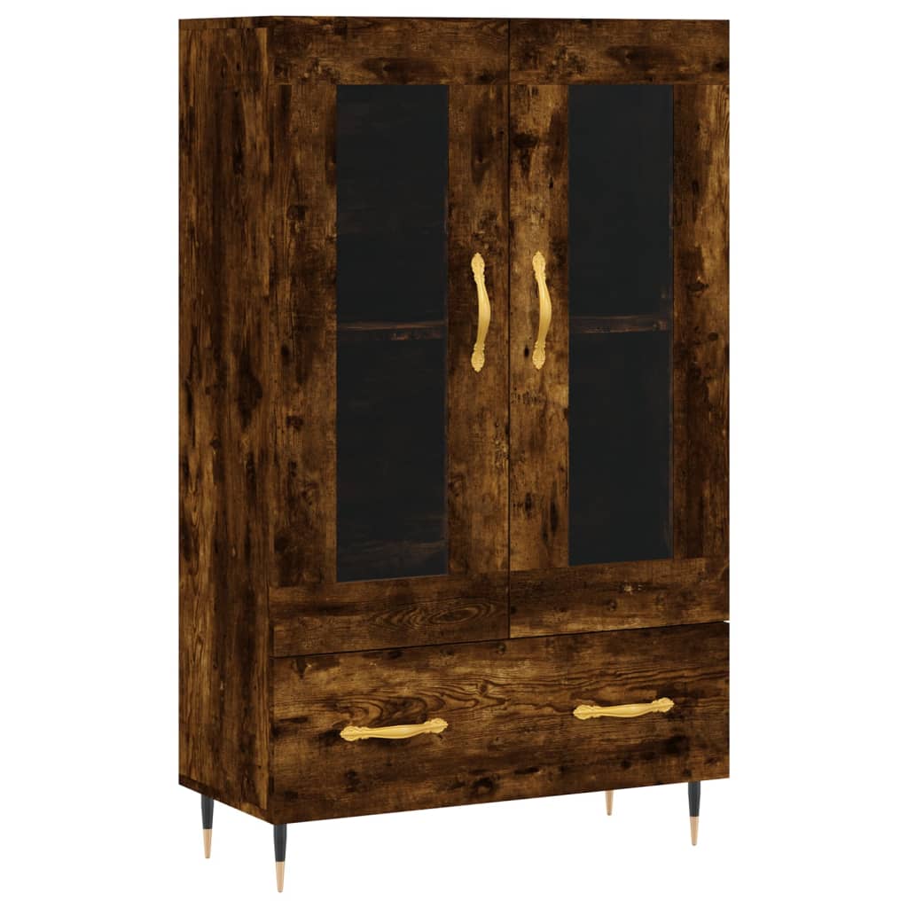 skab 69,5x31x115 cm konstrueret træ røget sonoma-eg