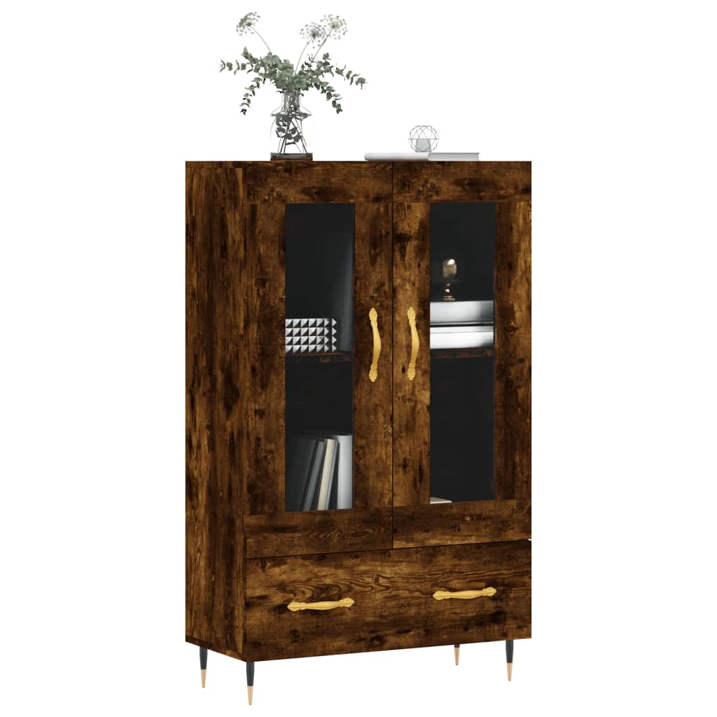 skab 69,5x31x115 cm konstrueret træ røget sonoma-eg