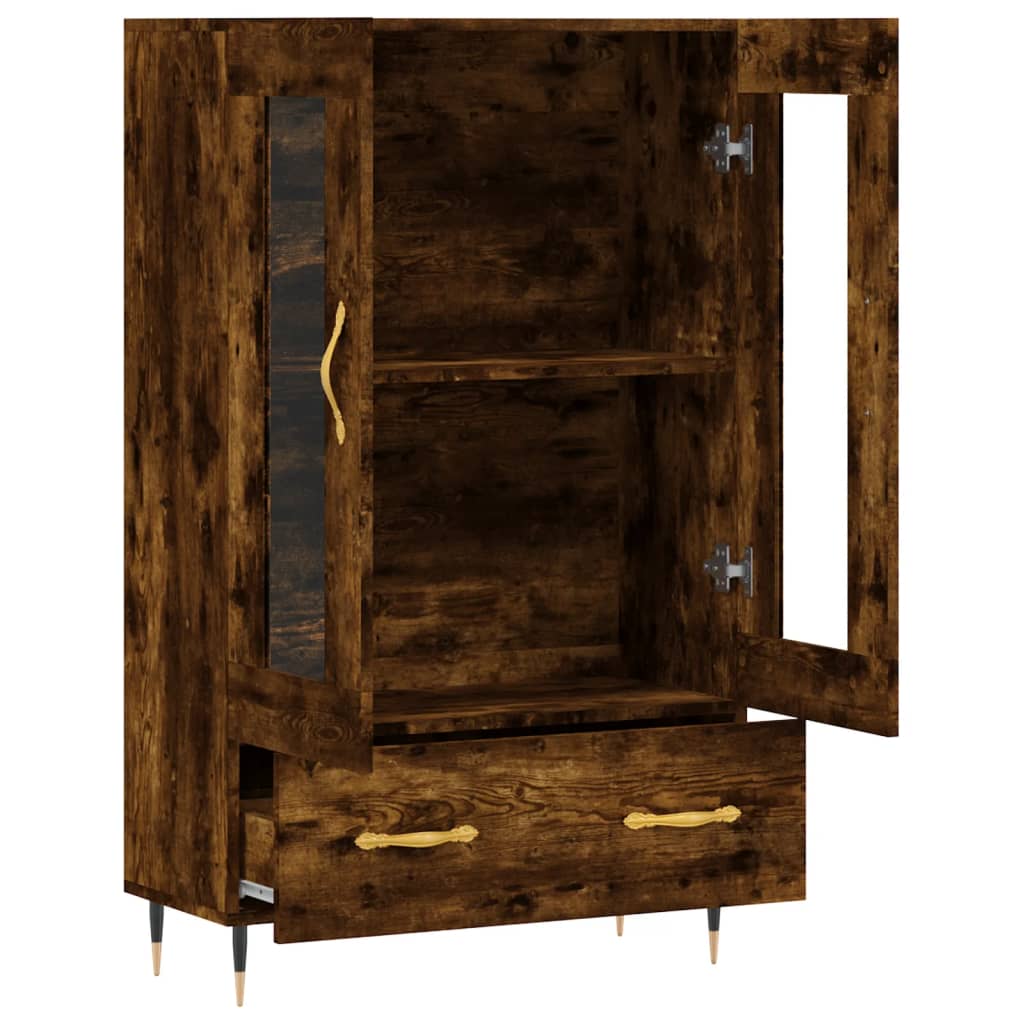 skab 69,5x31x115 cm konstrueret træ røget sonoma-eg
