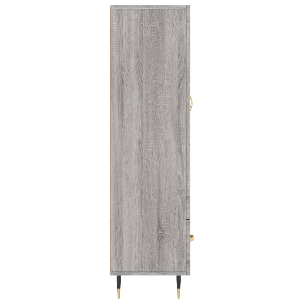 skab 69,5x31x115 cm konstrueret træ grå sonoma-eg