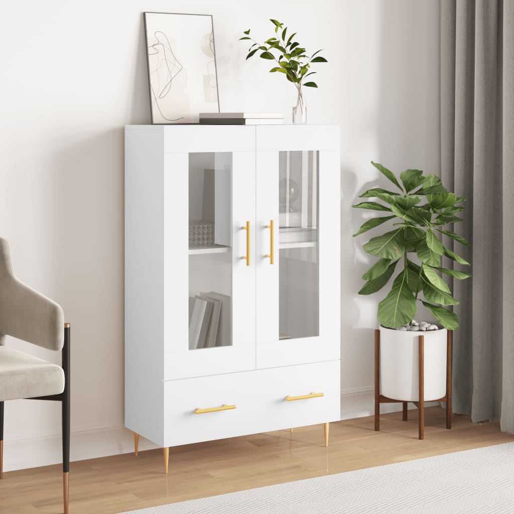 skab 69,5x31x115 cm konstrueret træ hvid