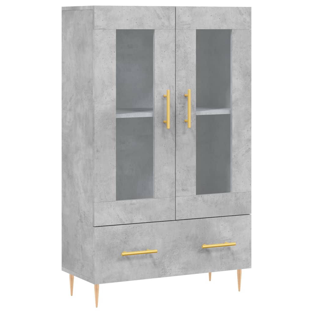 skab 69,5x31x115 cm konstrueret træ betongrå