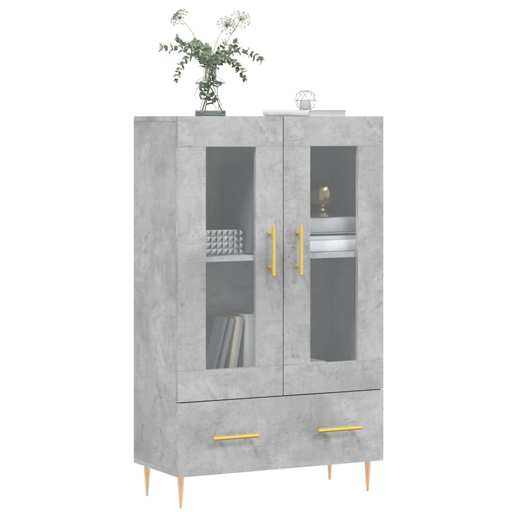 skab 69,5x31x115 cm konstrueret træ betongrå