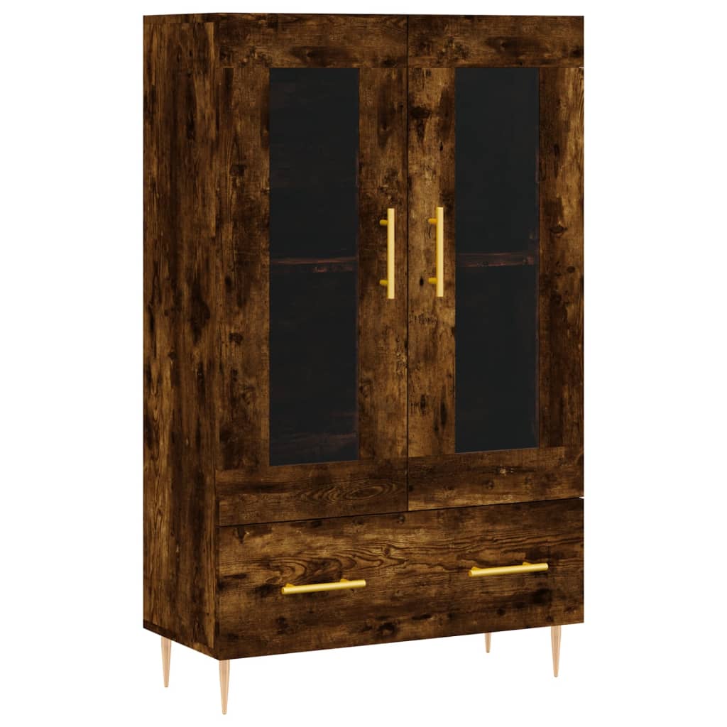 skab 69,5x31x115 cm konstrueret træ røget sonoma-eg