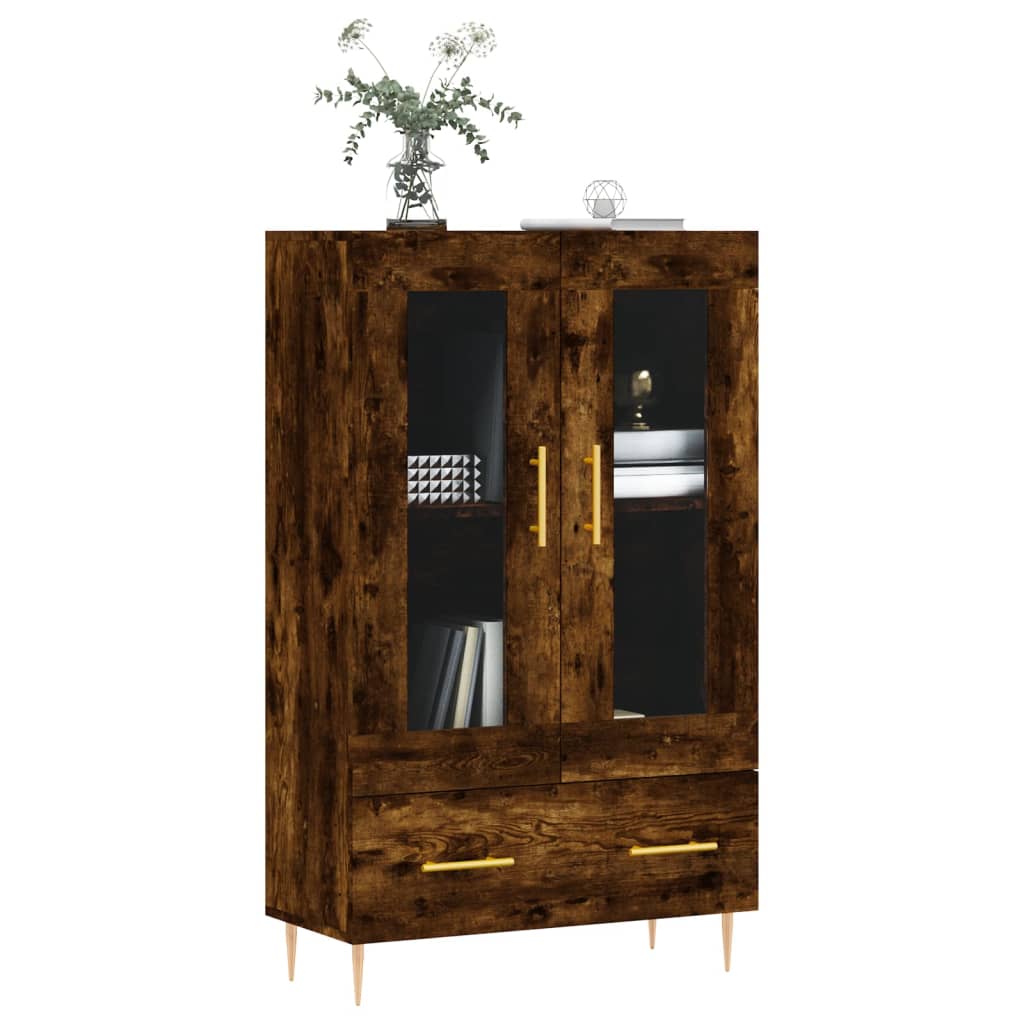 skab 69,5x31x115 cm konstrueret træ røget sonoma-eg