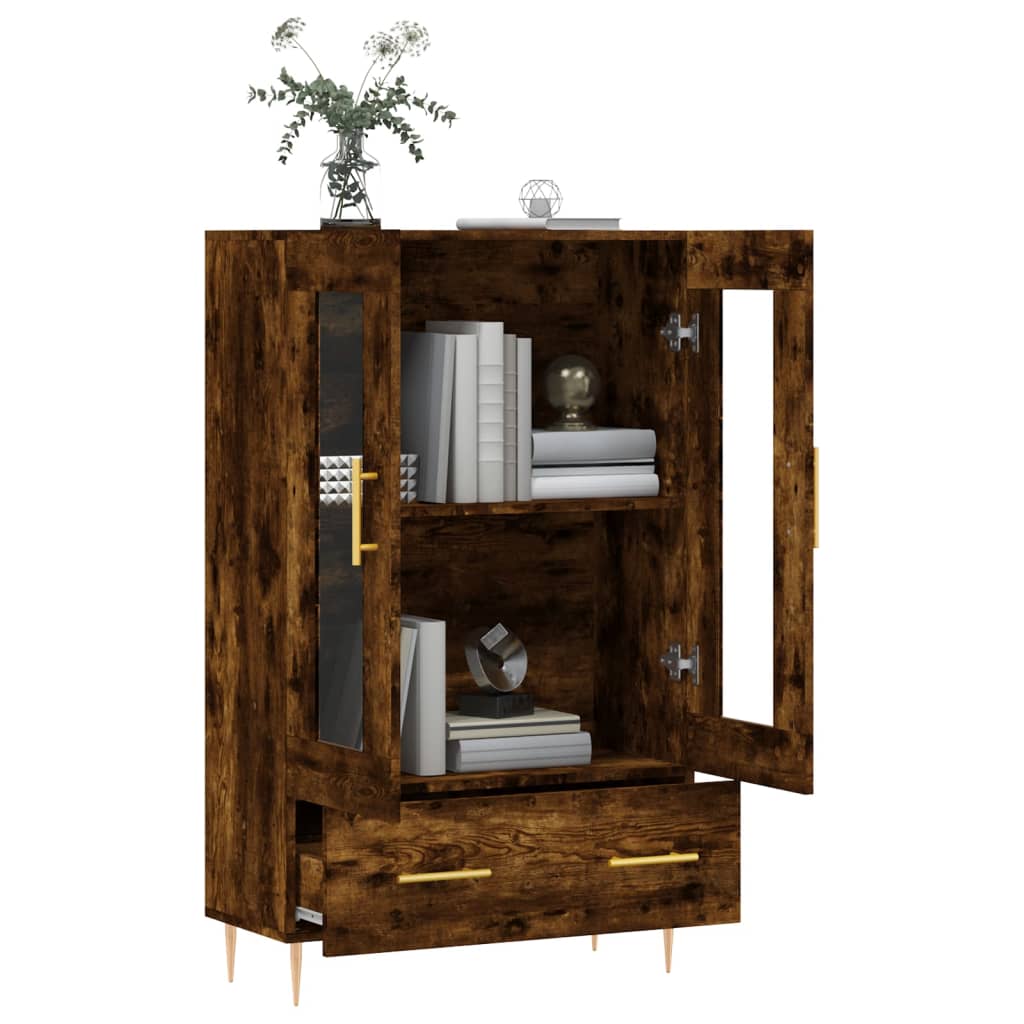 skab 69,5x31x115 cm konstrueret træ røget sonoma-eg