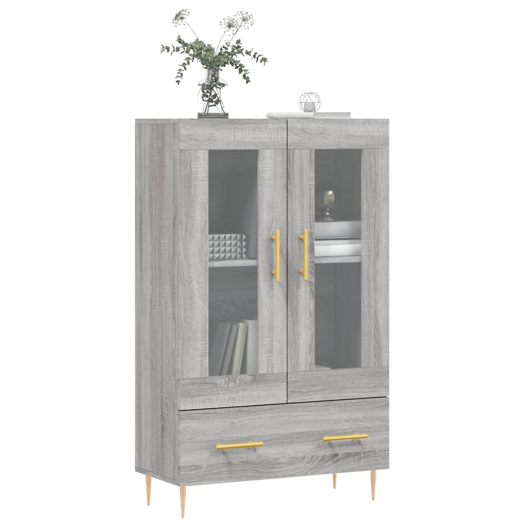 skab 69,5x31x115 cm konstrueret træ grå sonoma-eg