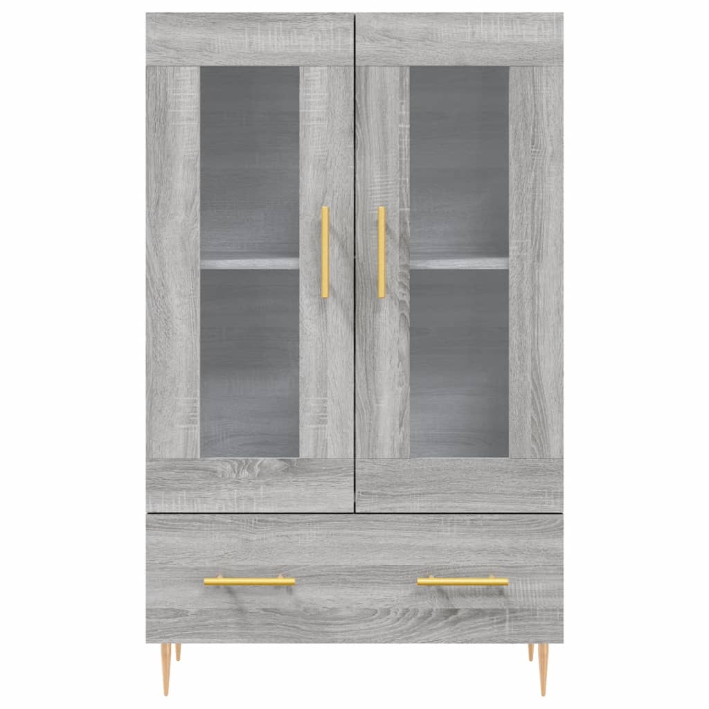 skab 69,5x31x115 cm konstrueret træ grå sonoma-eg