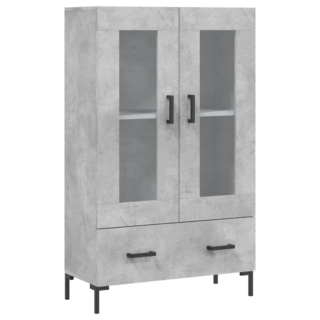 skab 69,5x31x115 cm konstrueret træ betongrå