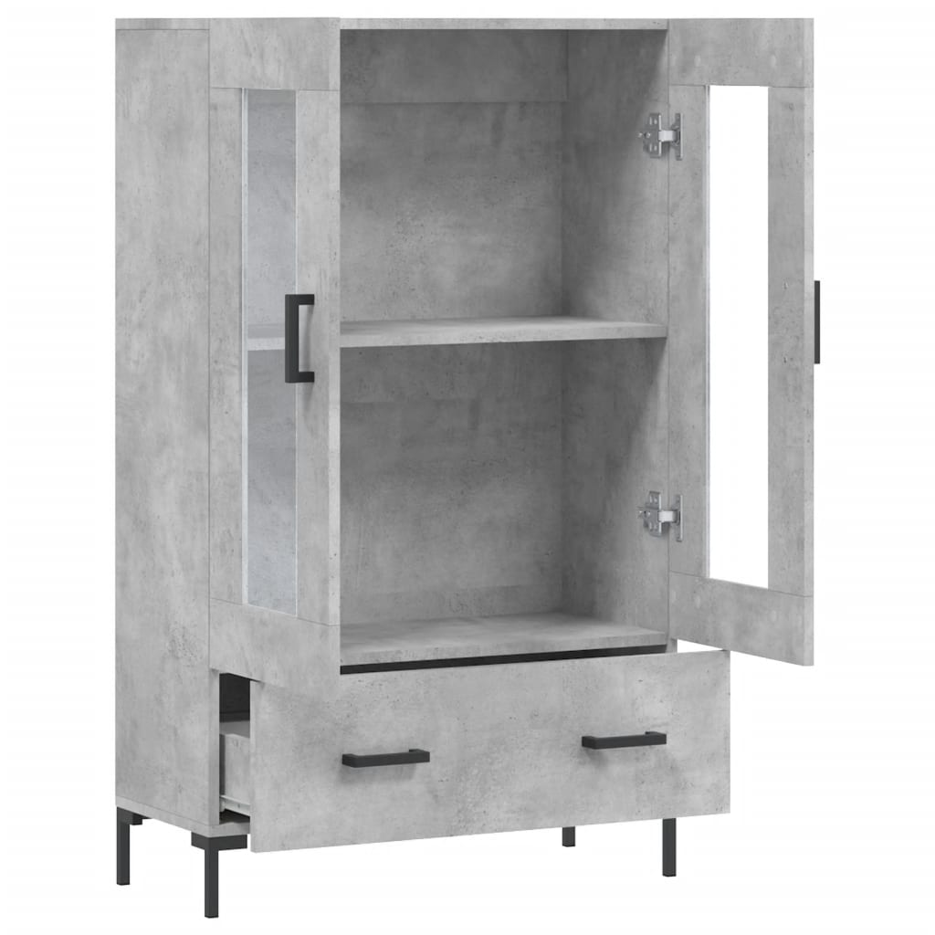 skab 69,5x31x115 cm konstrueret træ betongrå