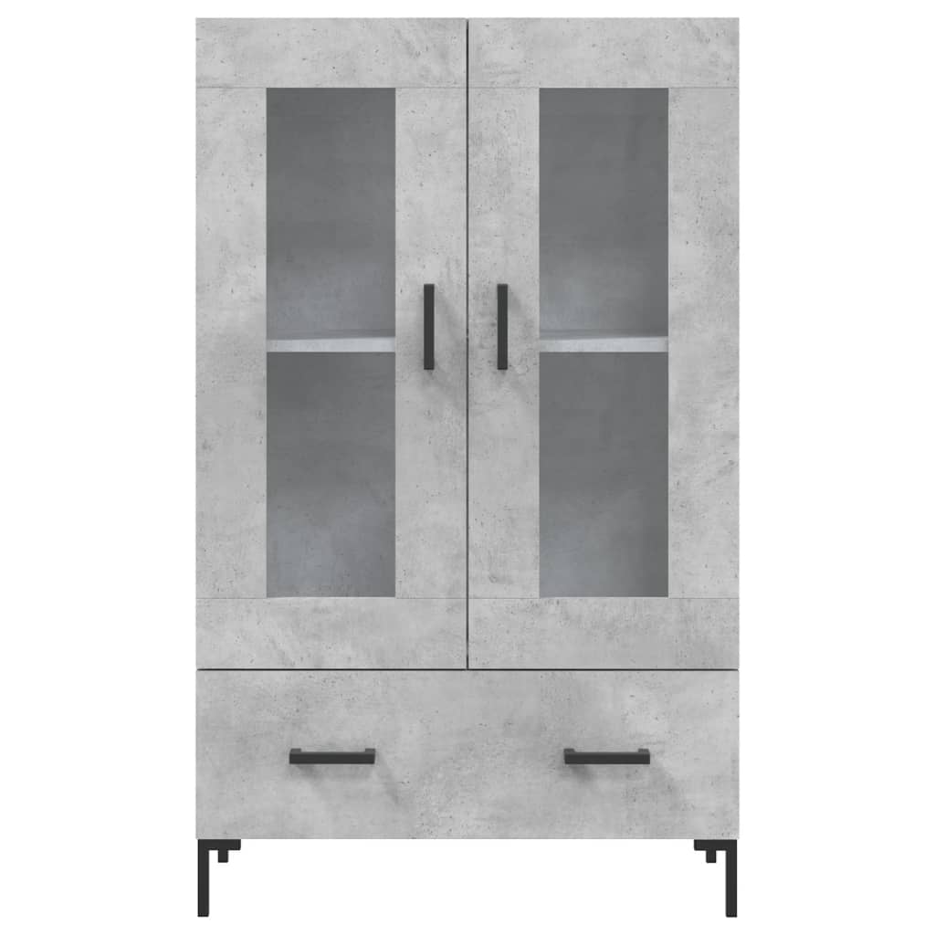 skab 69,5x31x115 cm konstrueret træ betongrå