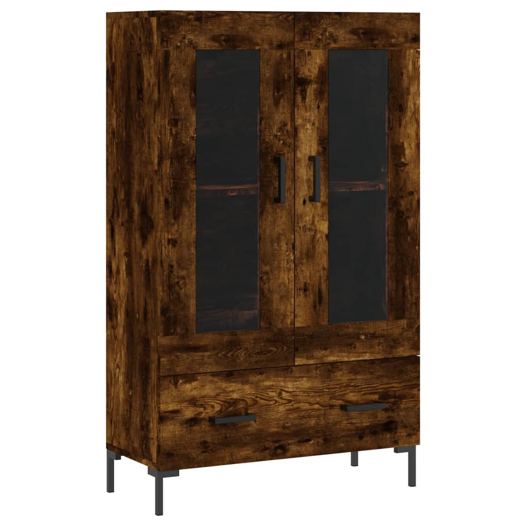 skab 69,5x31x115 cm konstrueret træ røget sonoma-eg