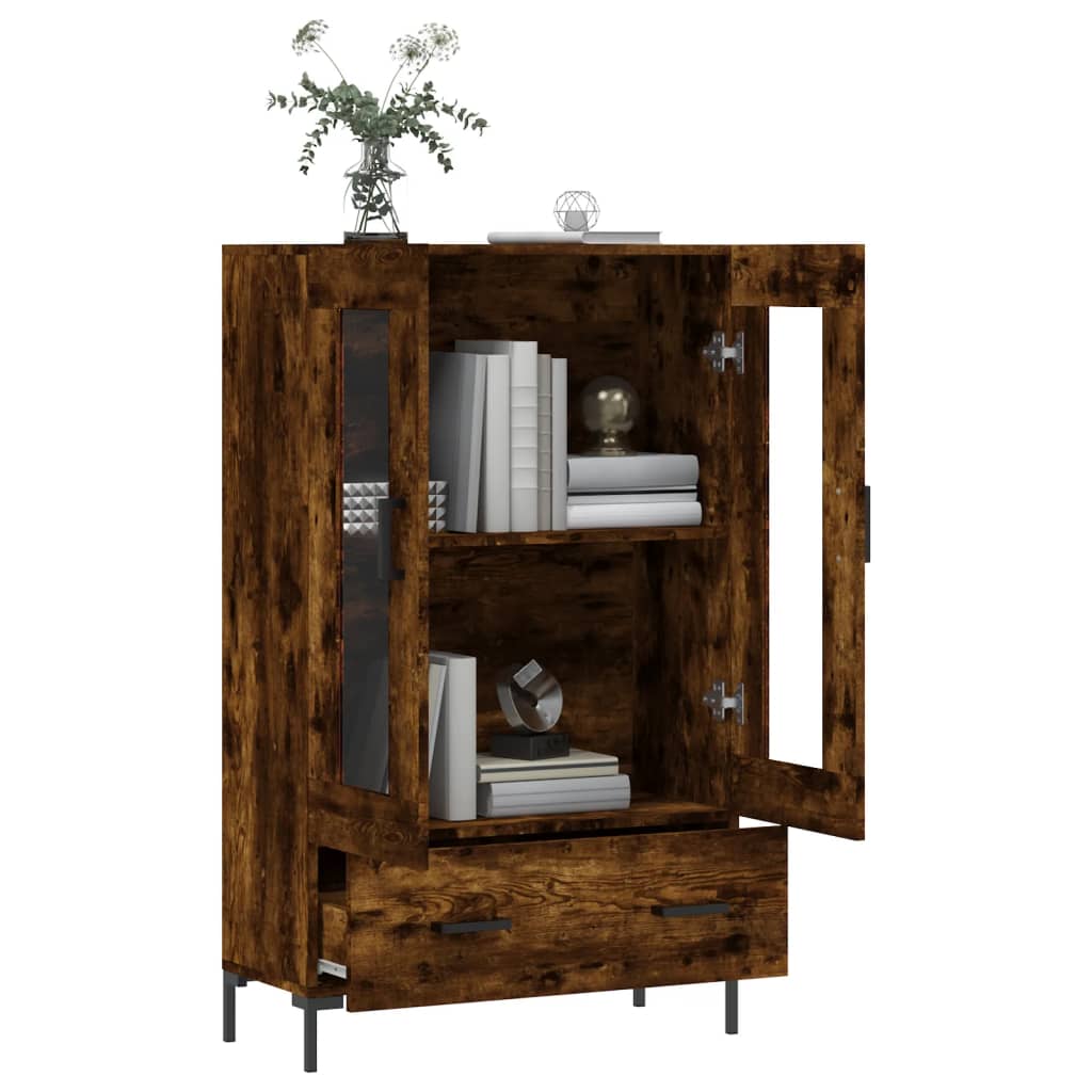 skab 69,5x31x115 cm konstrueret træ røget sonoma-eg