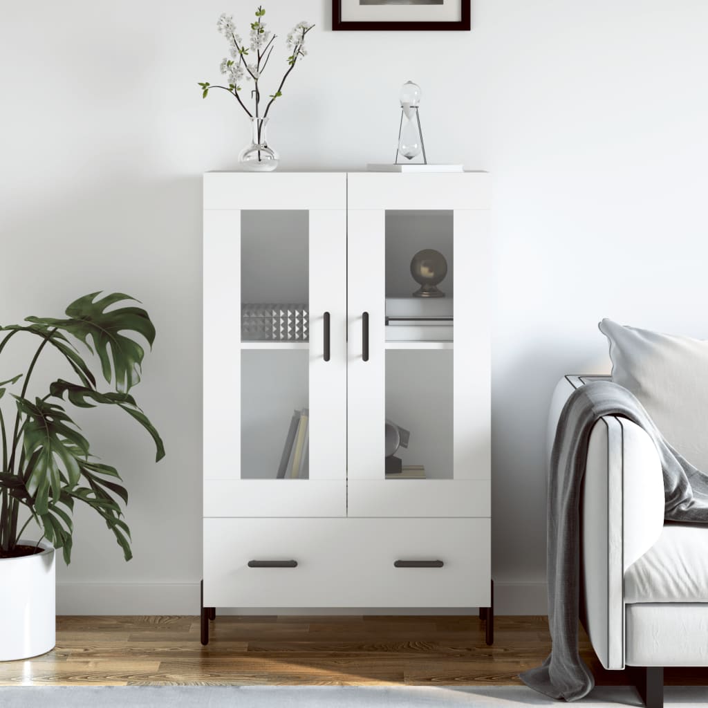 skab 69,5x31x115 cm konstrueret træ hvid
