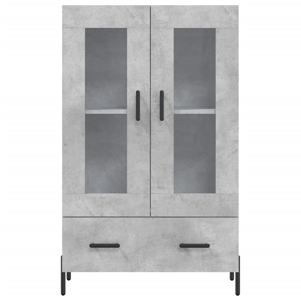 skab 69,5x31x115 cm konstrueret træ betongrå