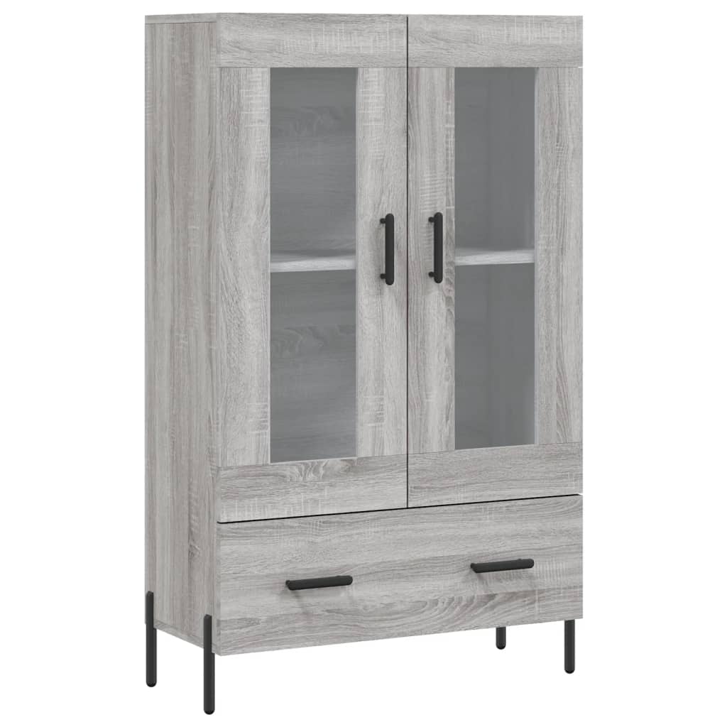 skab 69,5x31x115 cm konstrueret træ grå sonoma-eg
