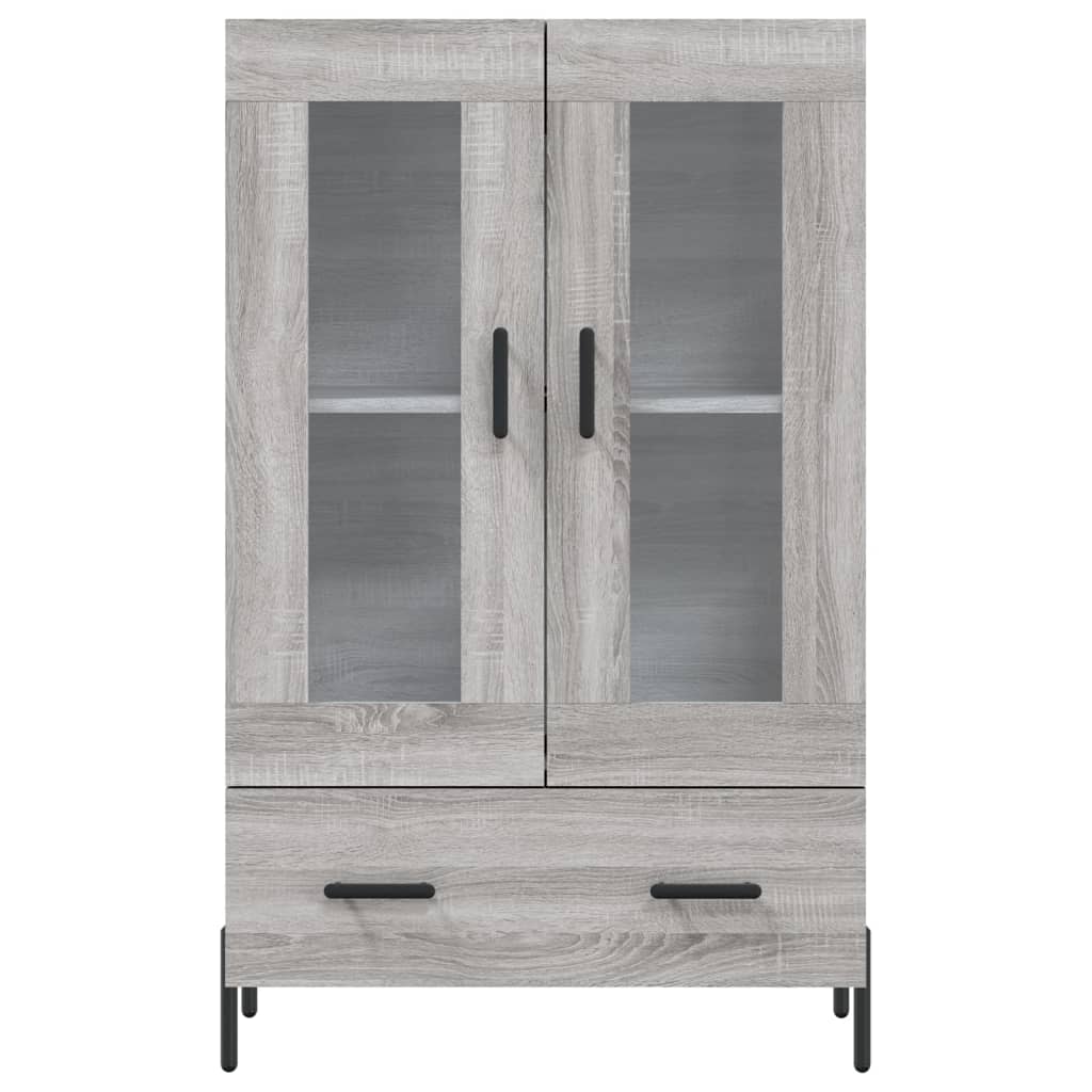 skab 69,5x31x115 cm konstrueret træ grå sonoma-eg