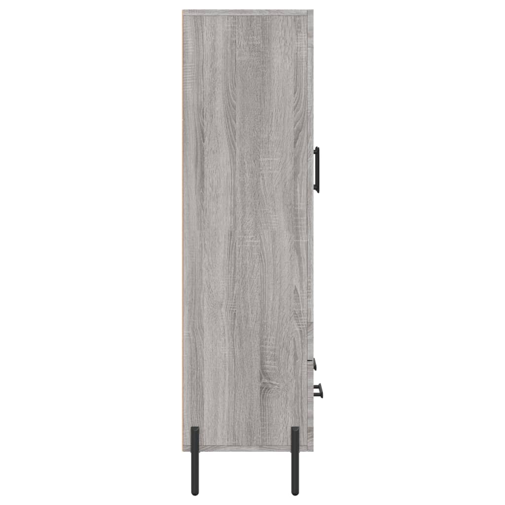 skab 69,5x31x115 cm konstrueret træ grå sonoma-eg